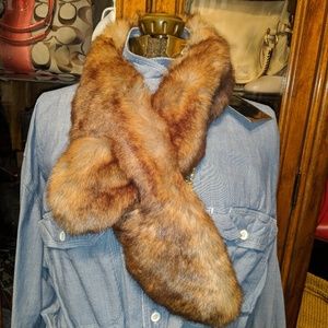 Terry Lewis Faux Fur Scarf
